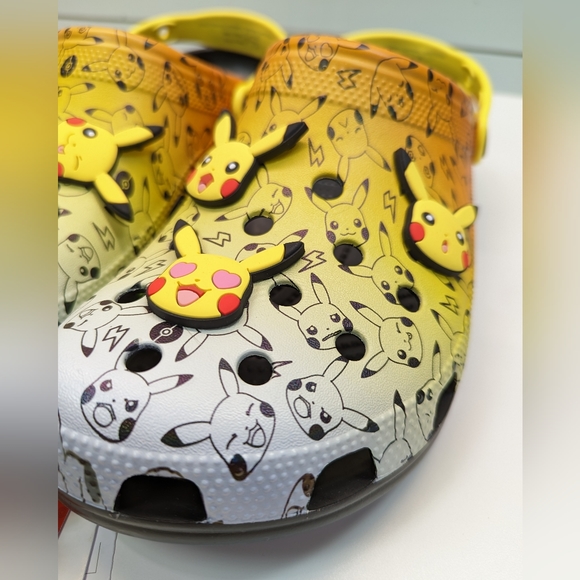 Crocs Pokemon Jibbitzs Pikachu Classic Clog Slip-On Flip Flops Slides Men\'s 12 main image 7